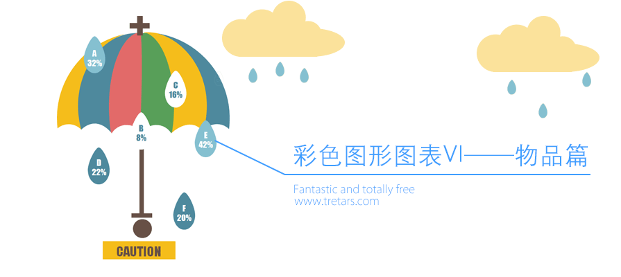 PPT圖表|彩色圖形圖表(物品篇)：萬(wàn)物皆可用